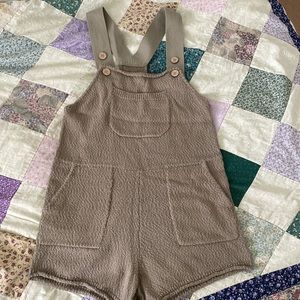 Free people beach olive knitted loungewear romper S